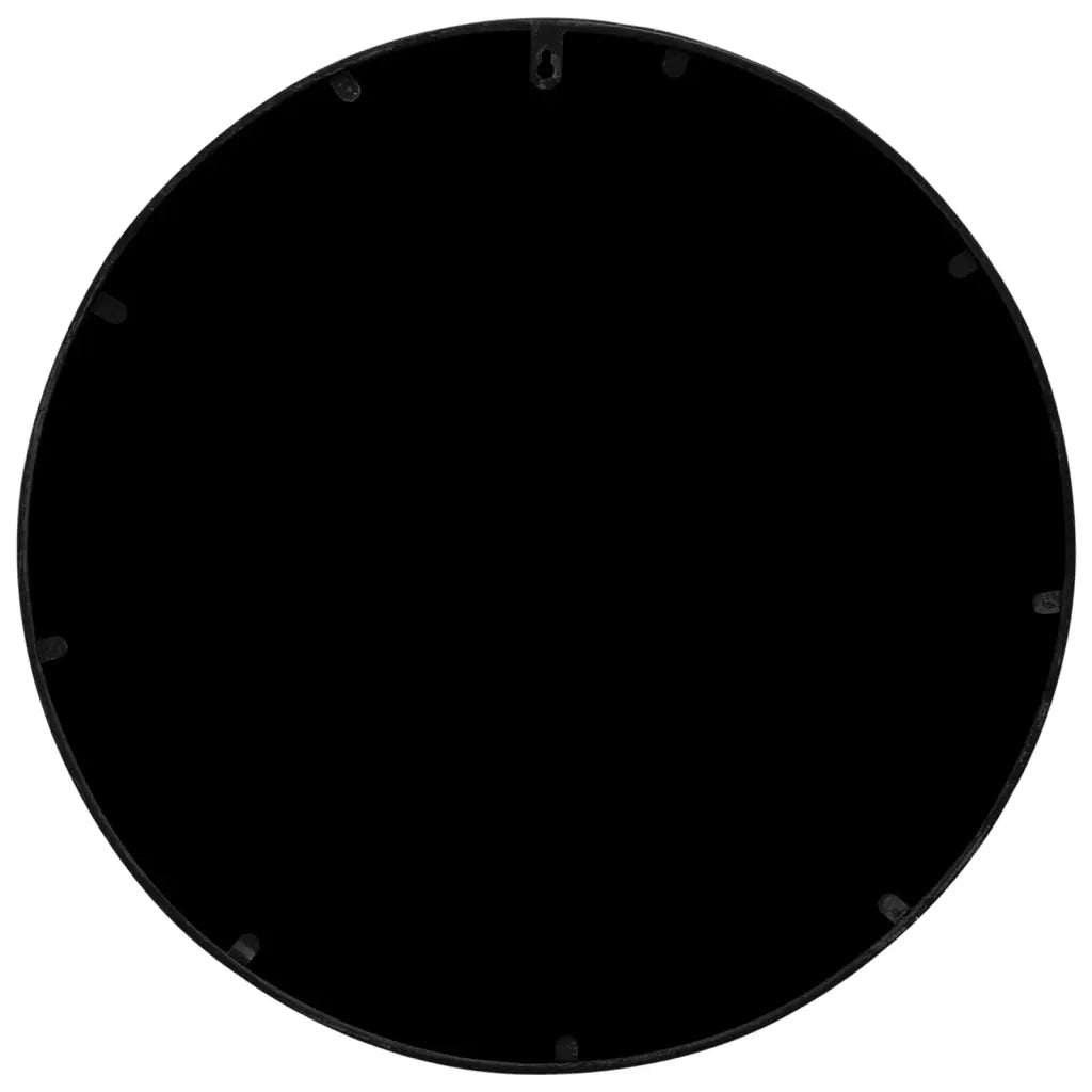 Specchio da Giardino Nero 60x2,5 cm in Ferro Rotondo da Esterno 318372