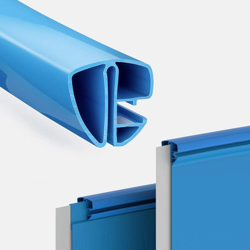 Kit Profili Superiori Rigidi Per Piscina Circolare  6,00 M - In Pvc Blu Colore: Blu