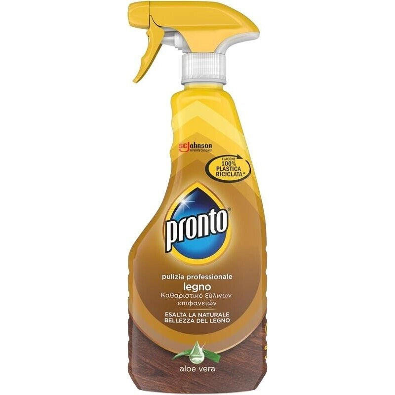 PRONTO TRIGGER PACCO DA 12 PZ LEGNO ESALTA LA NATURALE BELLEZZA DEL LEGNO FRAGRANZA ALOE VERA 1 CONFEZIONE DA 500 ML