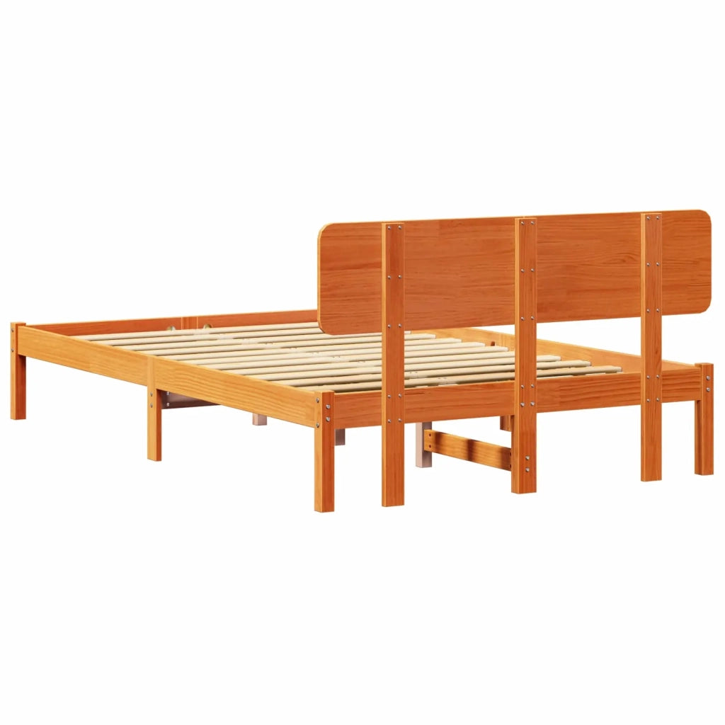 Struttura del letto Marrone cerato 120 x 200 cm Pino massello 872109