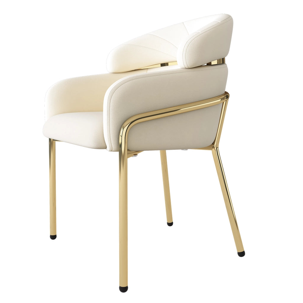 Sedia da Pranzo in Velluto con Gambe in Metallo ¨C MINIMAL ¨C Beige