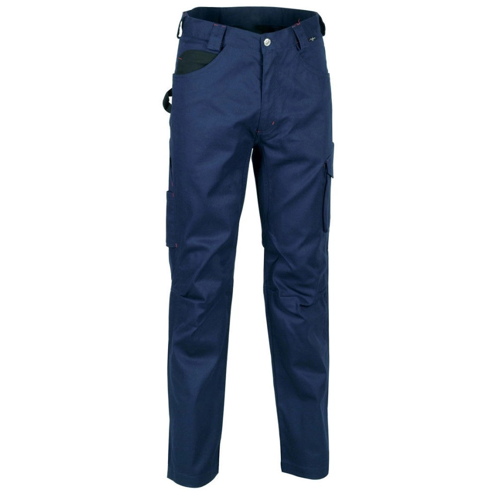 Trade Shop - Pantalone Drill Cotone Poliestere Cofra Da Lavoro Antinfortunistica 4 Stagioni - Navy   54