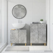 Set di Armadi da Bagno da 2 Pezzi ARNHEM Grigio Cemento 3417606