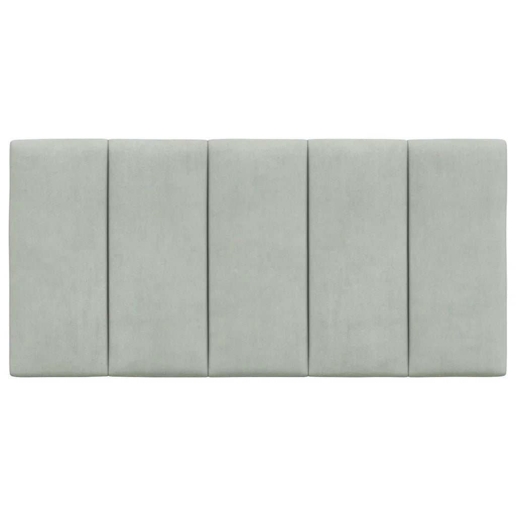 Coussin de tête de lit Hanko gris clair 100 cm velours