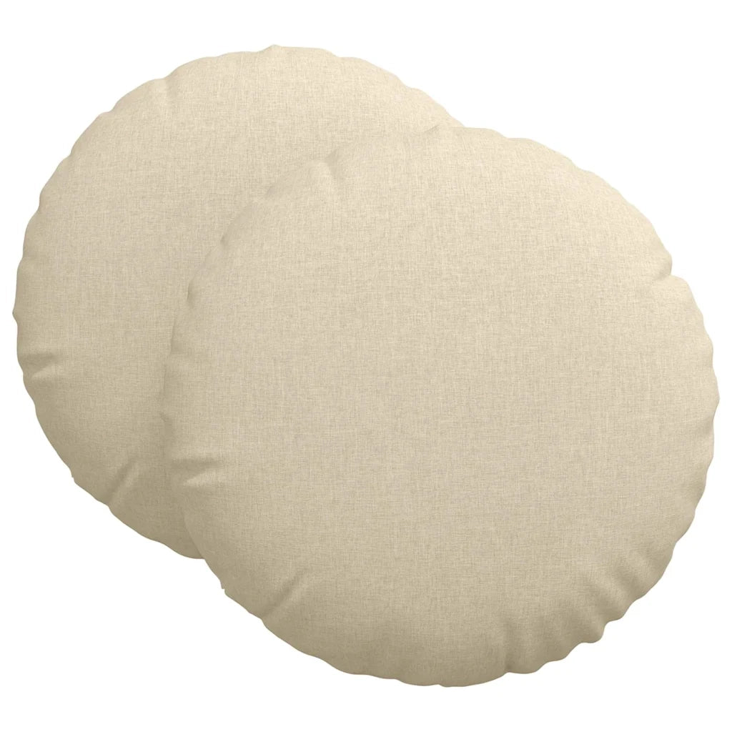 Cuscini per Seduta 2 pz | Cuscini per sedie Crema ?80 x 29 cm Tessuto