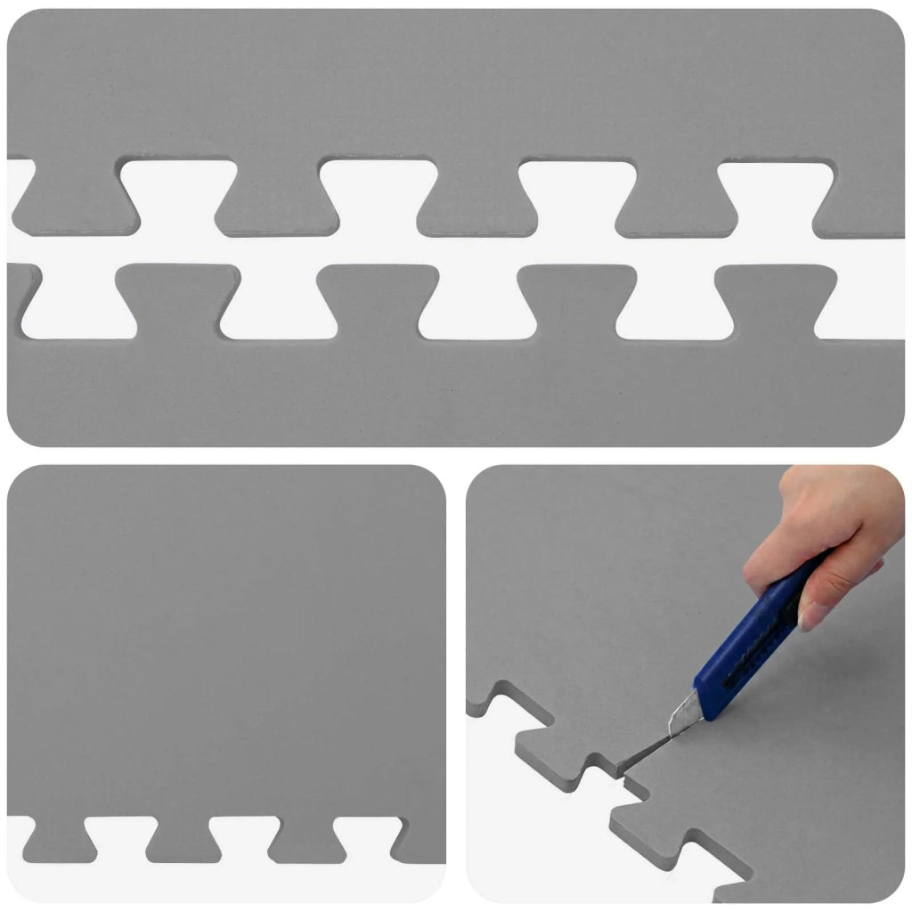 Tappetino per piscina 12 pcs Grigio 4,32 m² Schiuma EVA 3433289