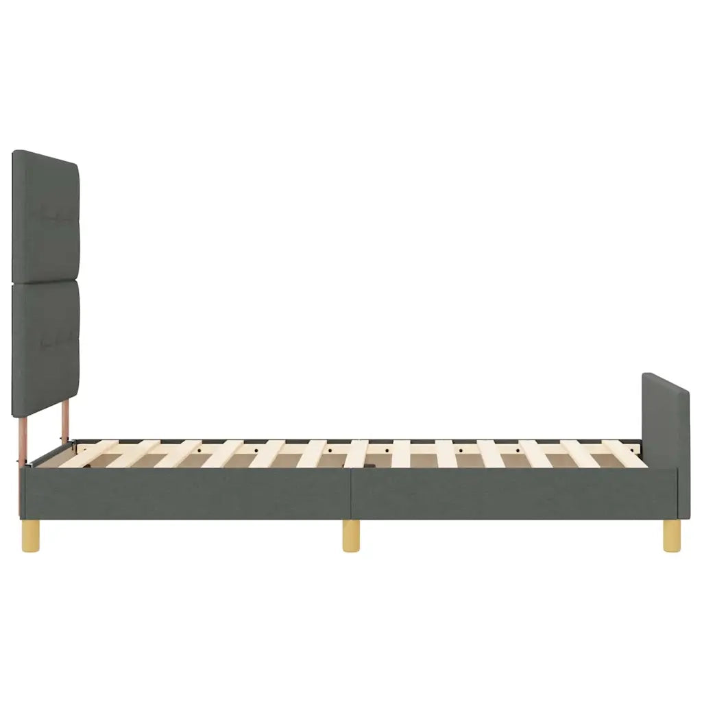 Struttura del letto Grigio scuro 100 x 200 cm Tessuto 3344705