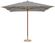 Ombrellone da Giardino 3x2m Palo Ø48 mm in Legno e Poliestere Grigio