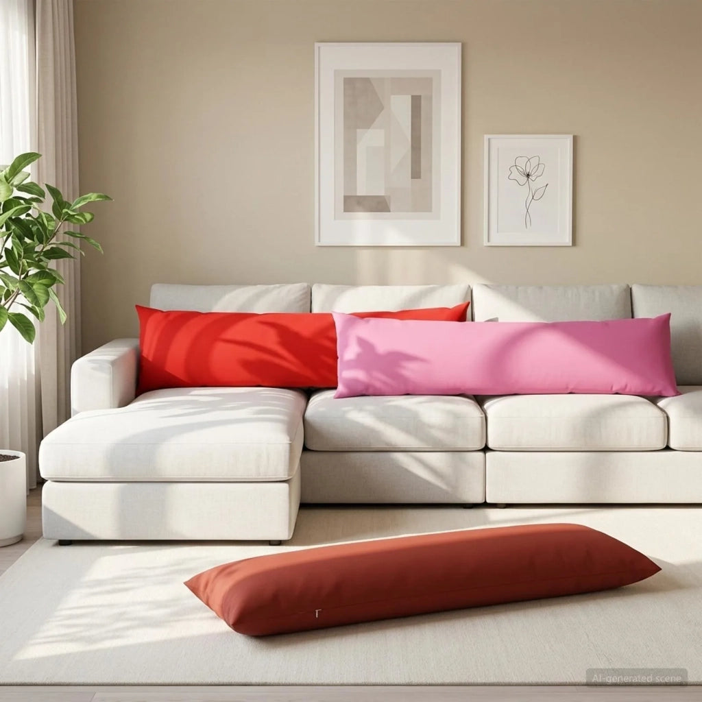 Cuscino con cuscino HEERLEN 2 pz Rosso Vino Poliestere 926260
