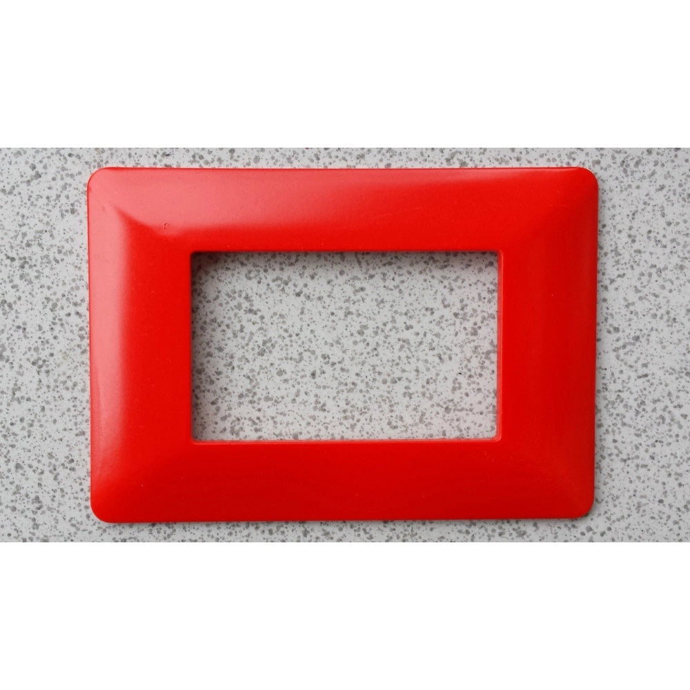 Trade Shop - Placchette Placche In Abs Per Serie Matix Bticino Compatibile 3 4 6 Moduli Color - Rosso Fuoco -4 Fori     -