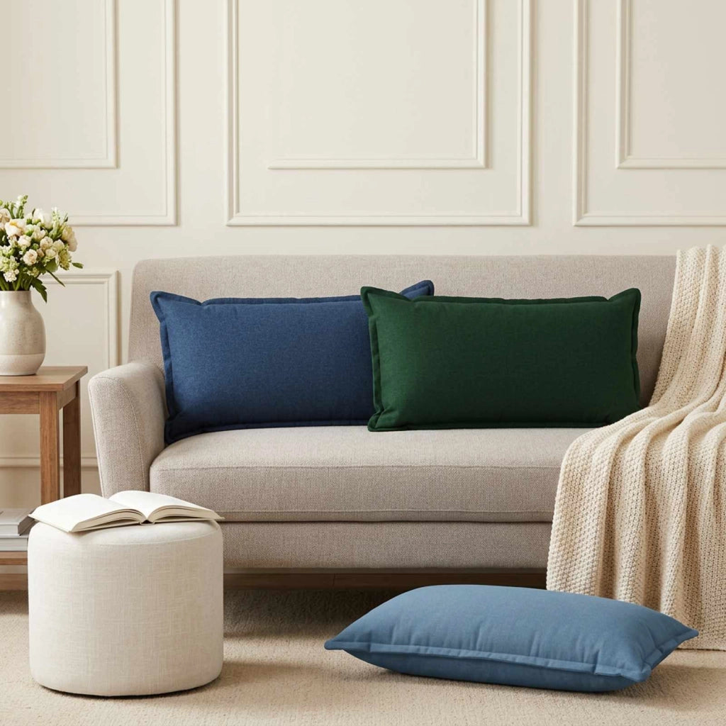 Cuscino con cuscino HOUTEN 2 pz Blu Lino 933817