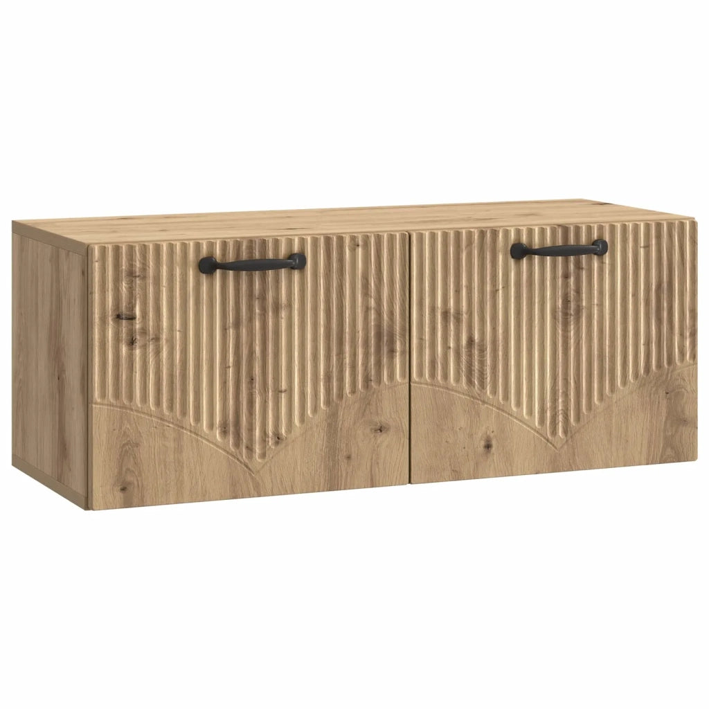 Mobile Porta TV da Muro-Credenza per TV sospesa Rovere Artigianale 78,5 x 31 x 30 cm 944372
