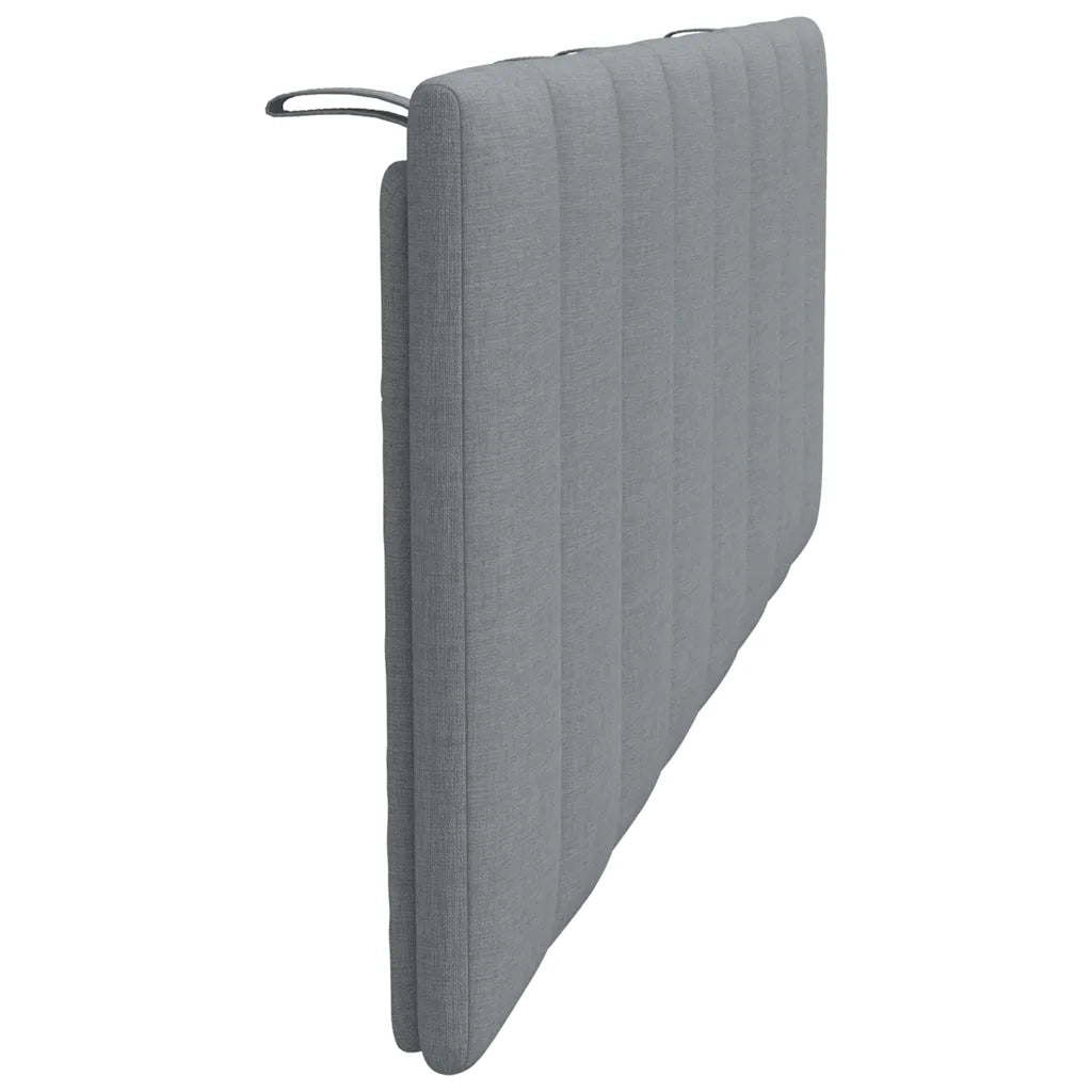 Coussin de tête de lit Hanko gris clair 120 cm tissu