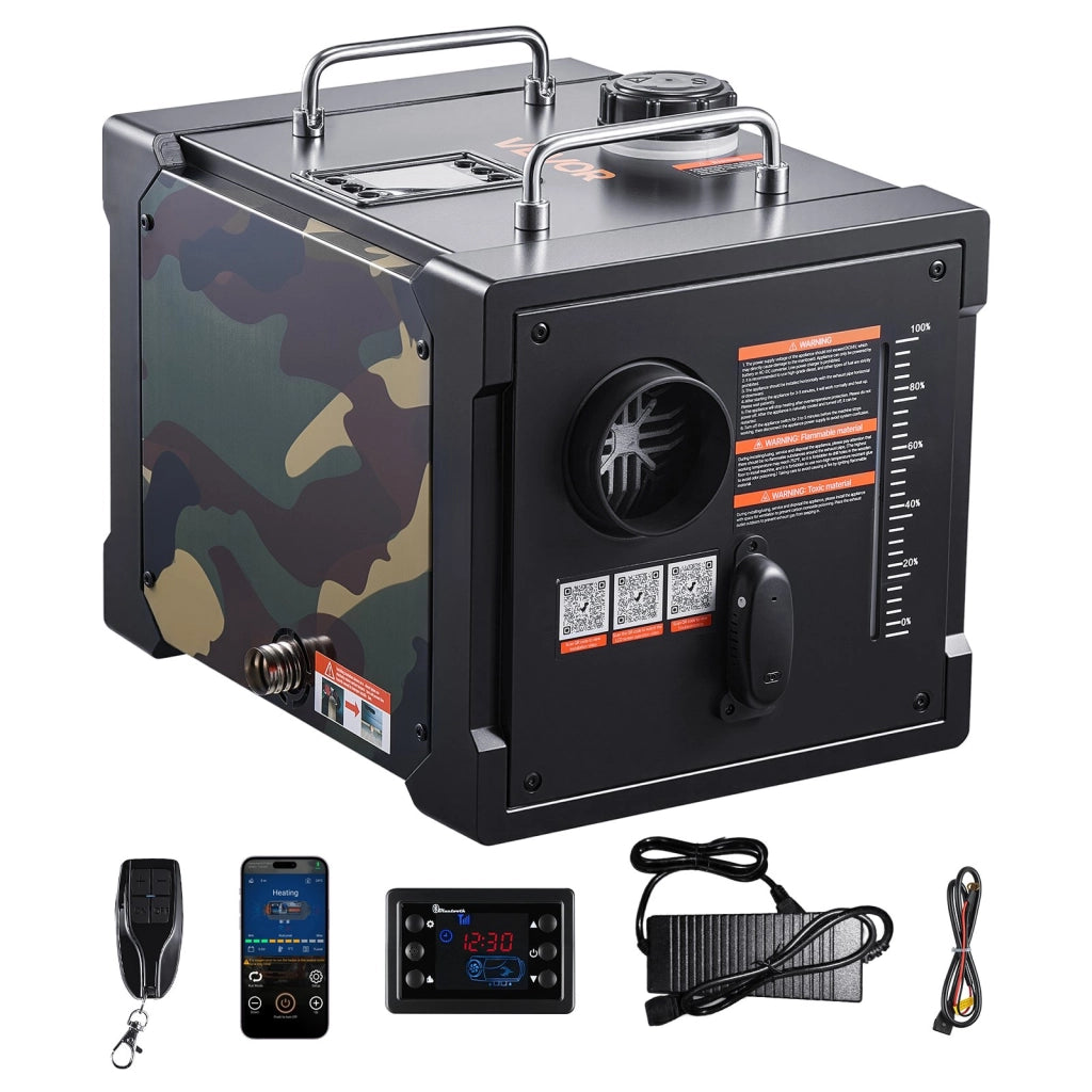 XMZ-TB40 Riscaldatore d'Aria Diesel 8 kW 12V 24V Tutto in Uno con Bluetooth Serbatoio 7L per Camper RV Auto Portatile