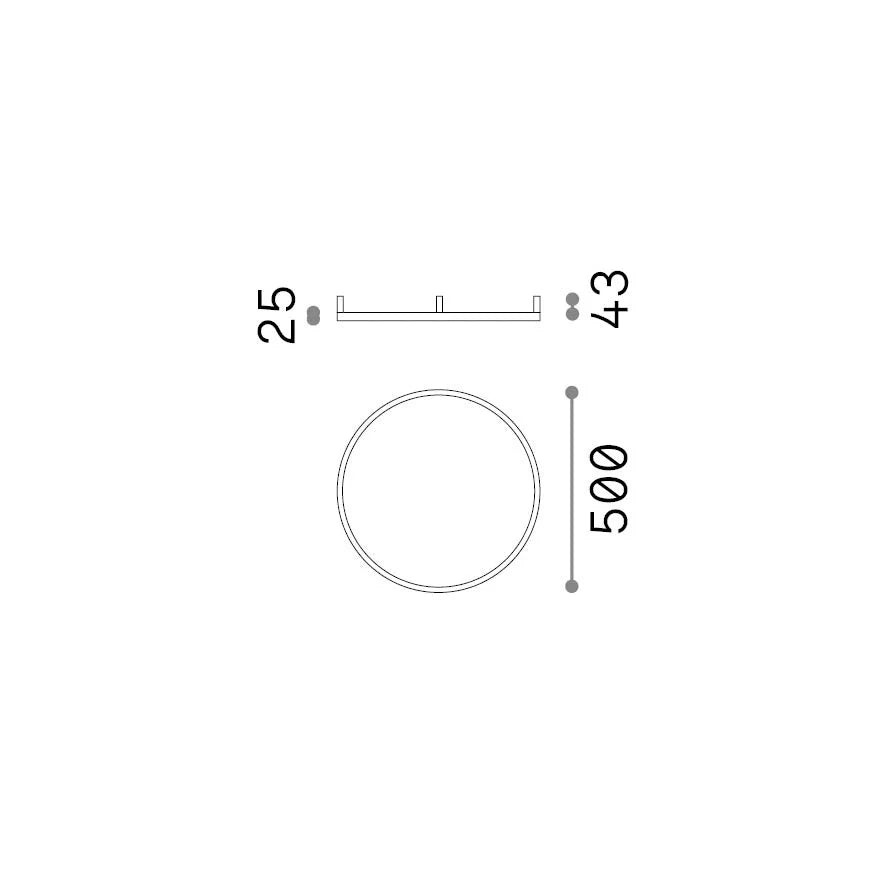 Lampadario Collezione ORACLE LED 29W Luce Naturale Ottone Ideal Lux