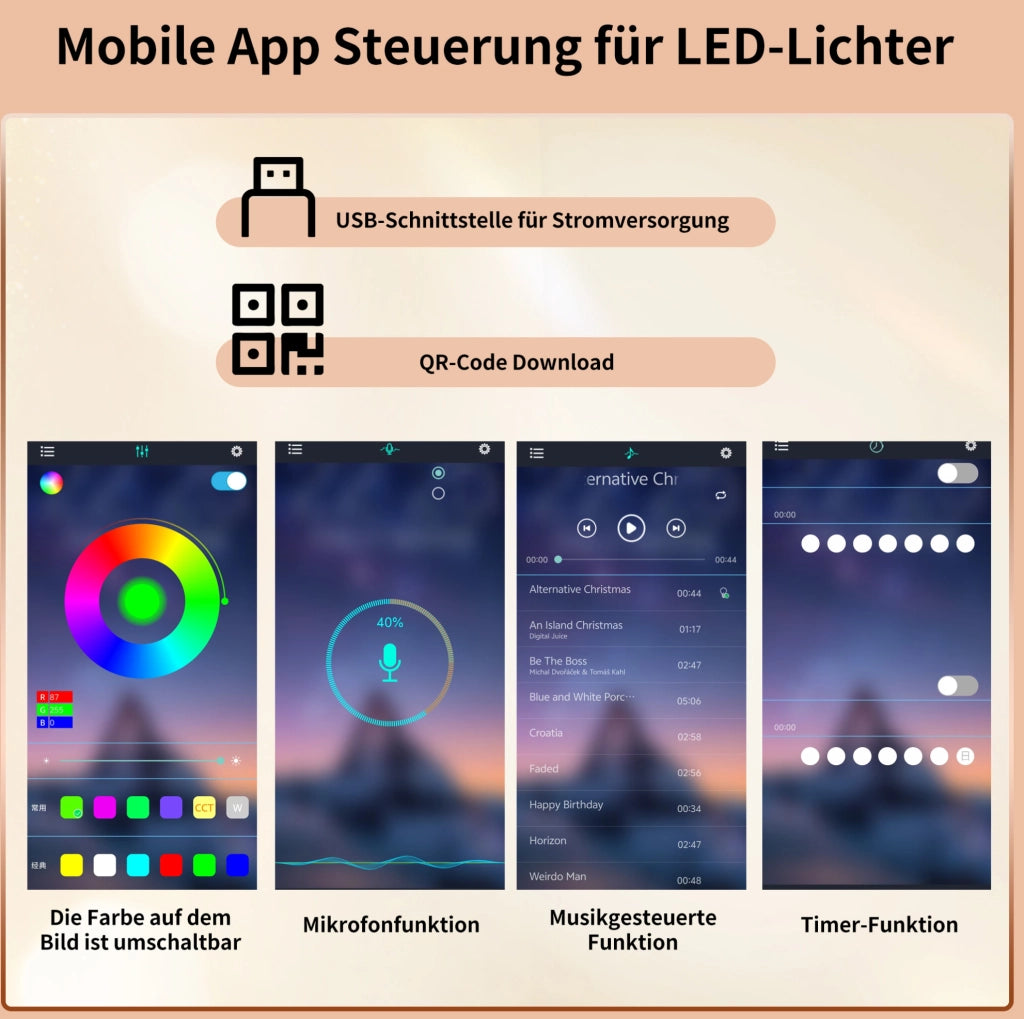 Mobile alto cucina con LED app, portabottiglie e ante in vetro