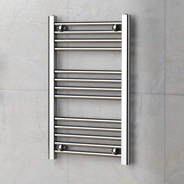 RADIATORE TERMOARREDO SCALDASALVIETTE CROMO LUCIDO CON TUBOLARI Ø25MM MODELLO ELVIA - MM 840X500 WATT 327 INT.450  - MAM
