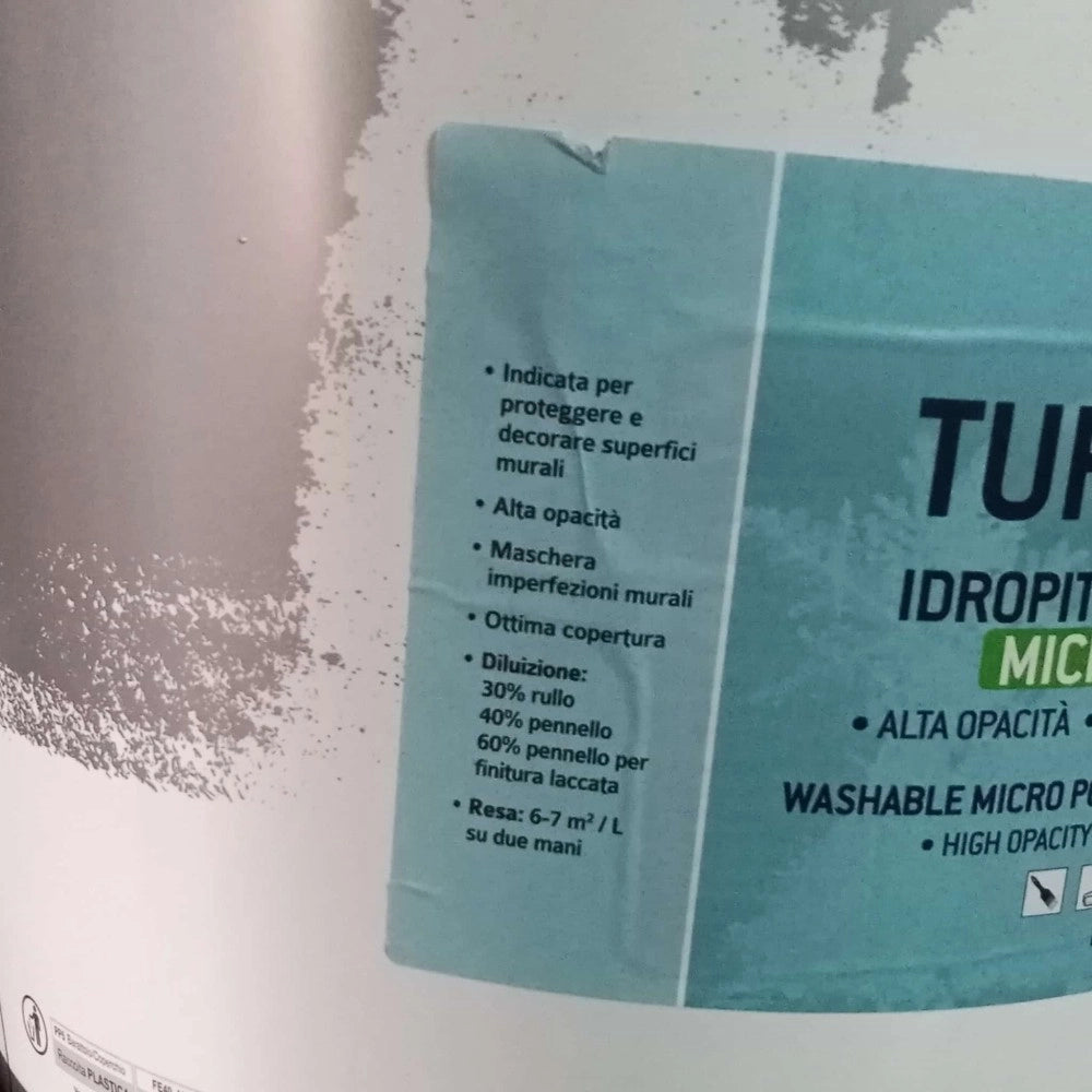 Tixe turchino 14lt idro pittura lavabile microporosa extra bianca opaca per interni