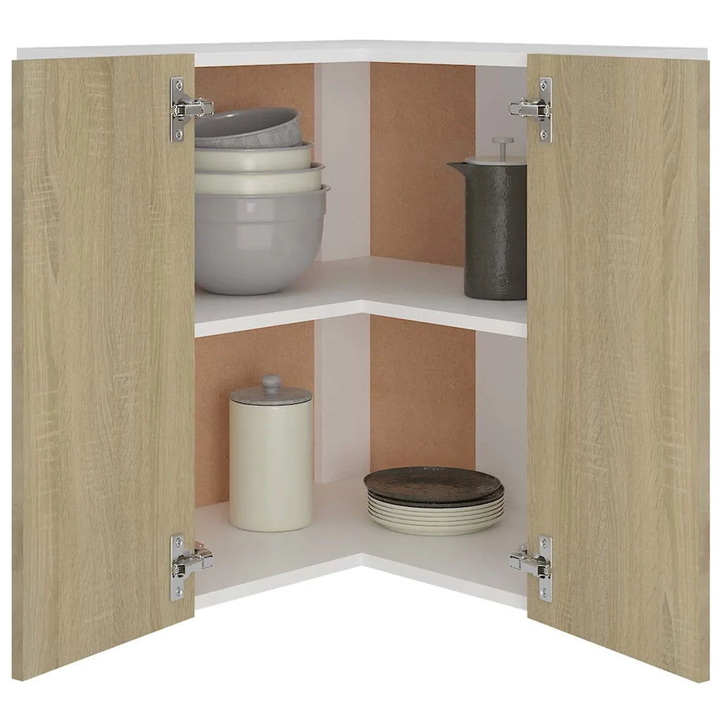 Armoire d'angle suspendue Lyon Chêne Sonoma 57x57x60 cm