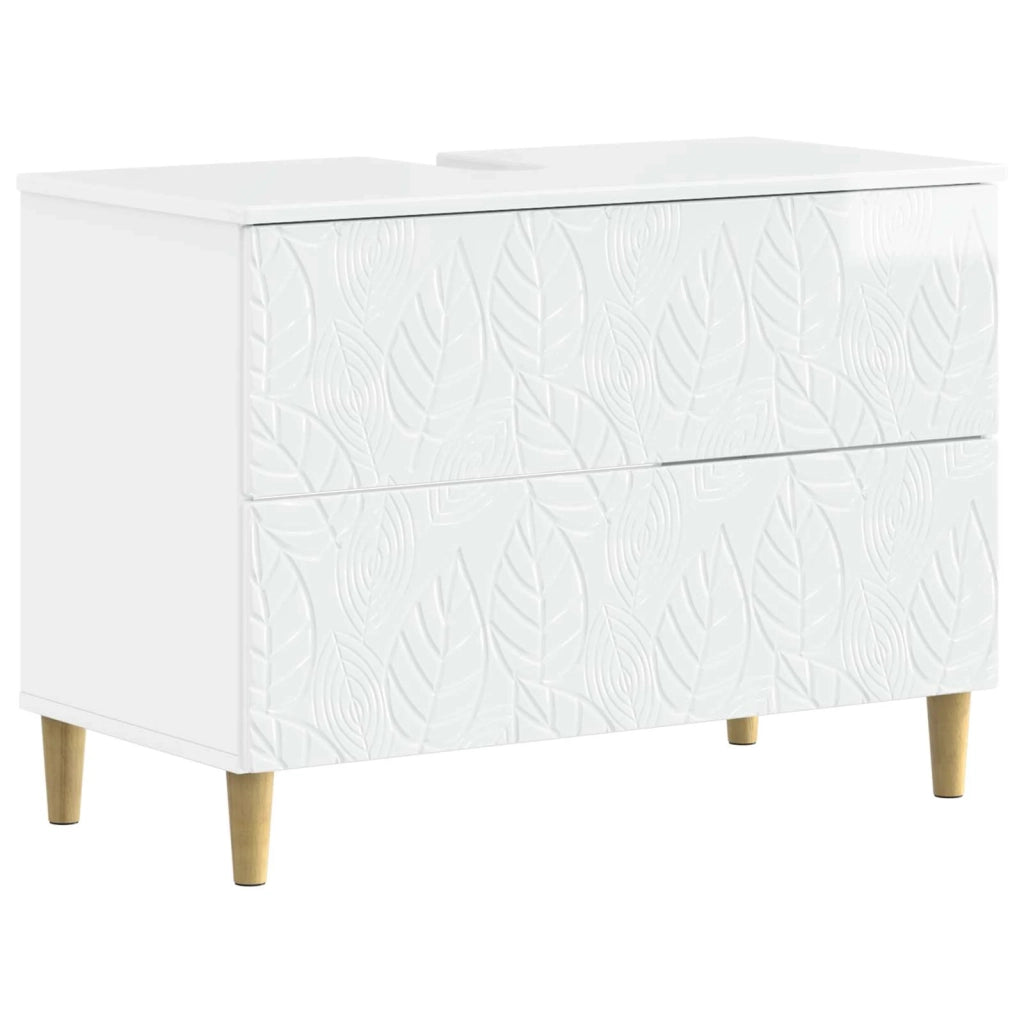 Set di Armadi da Bagno da 2 Pezzi DELFT Bianco Lucido 3417706