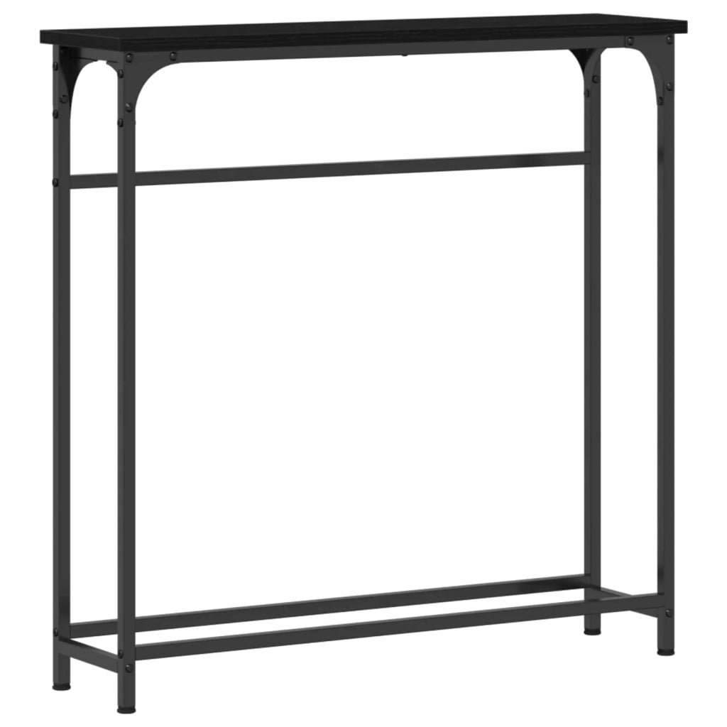 Table console Chêne noir 75 x 19,5 x 75 cm Bois d'ingénierie
