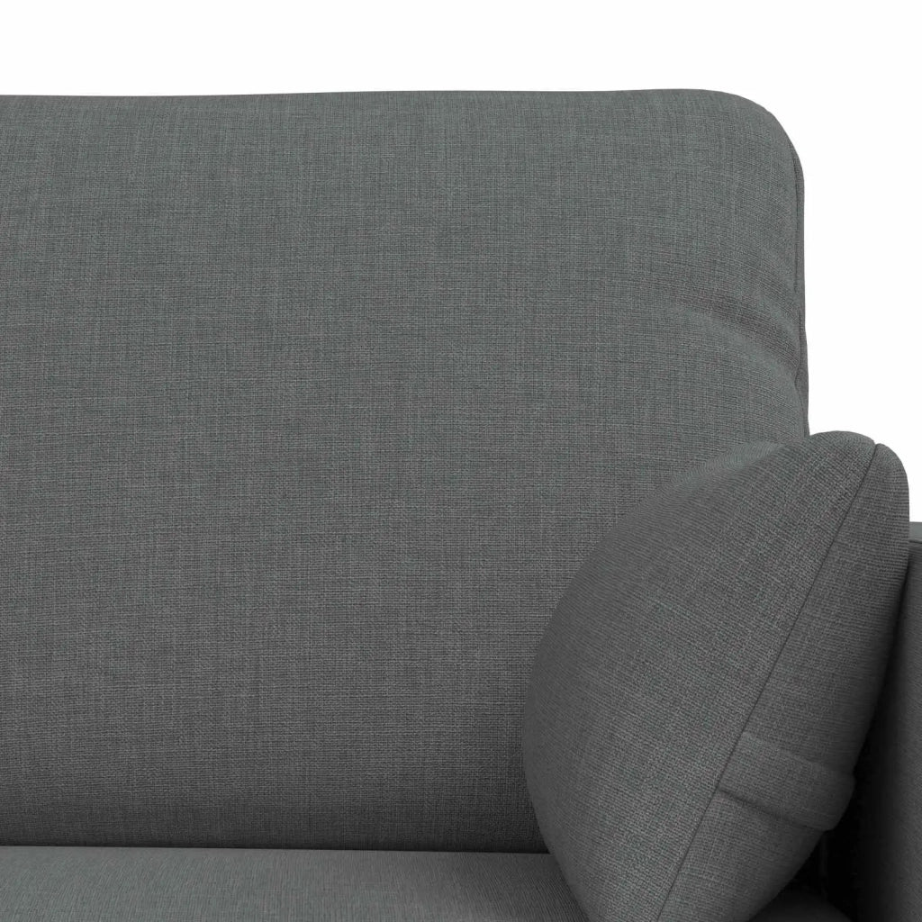 Set di divani 2 pcs Grigio scuro 139 x 78 x 80 cm Tessuto 3407494