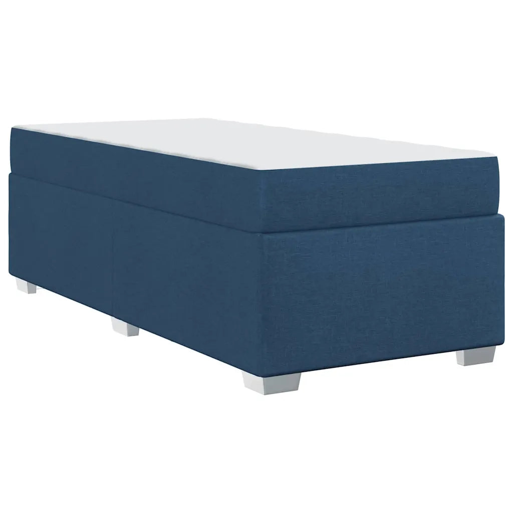 Struttura del letto con materasso Blu 90 x 200 cm Tessuto
