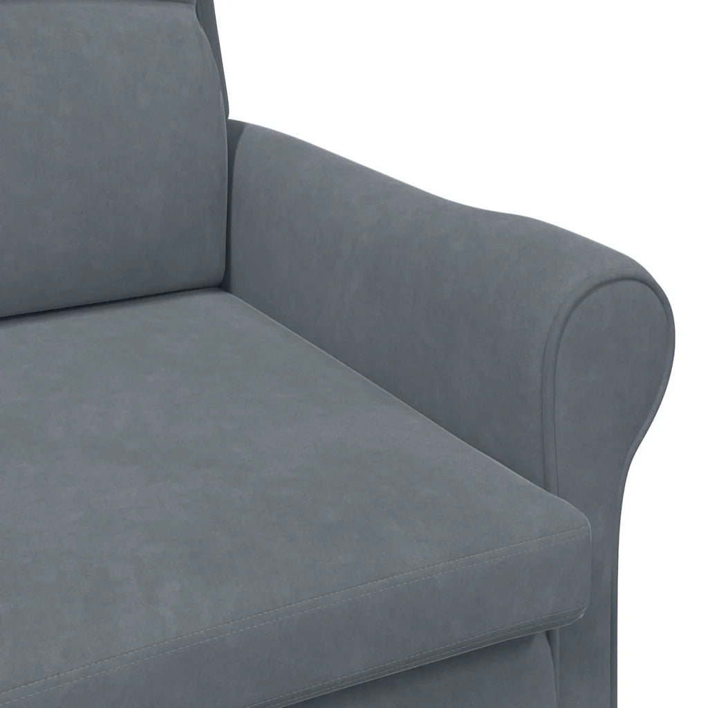 poltrona Grigio scuro 76 x 94 x 102 cm Velluto