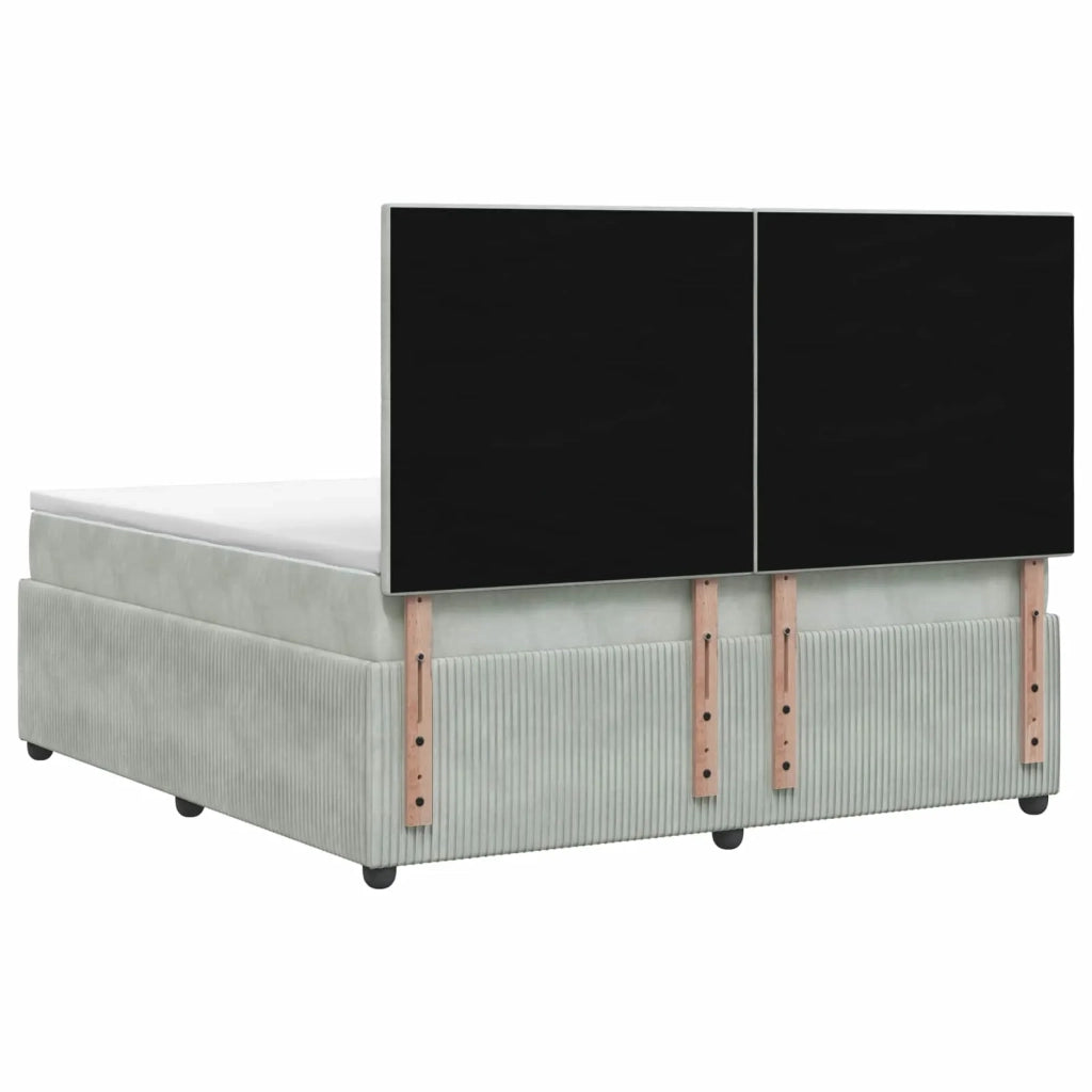 Letto box spring con materasso Grigio Chiaro 160 x 200 cm 3454631