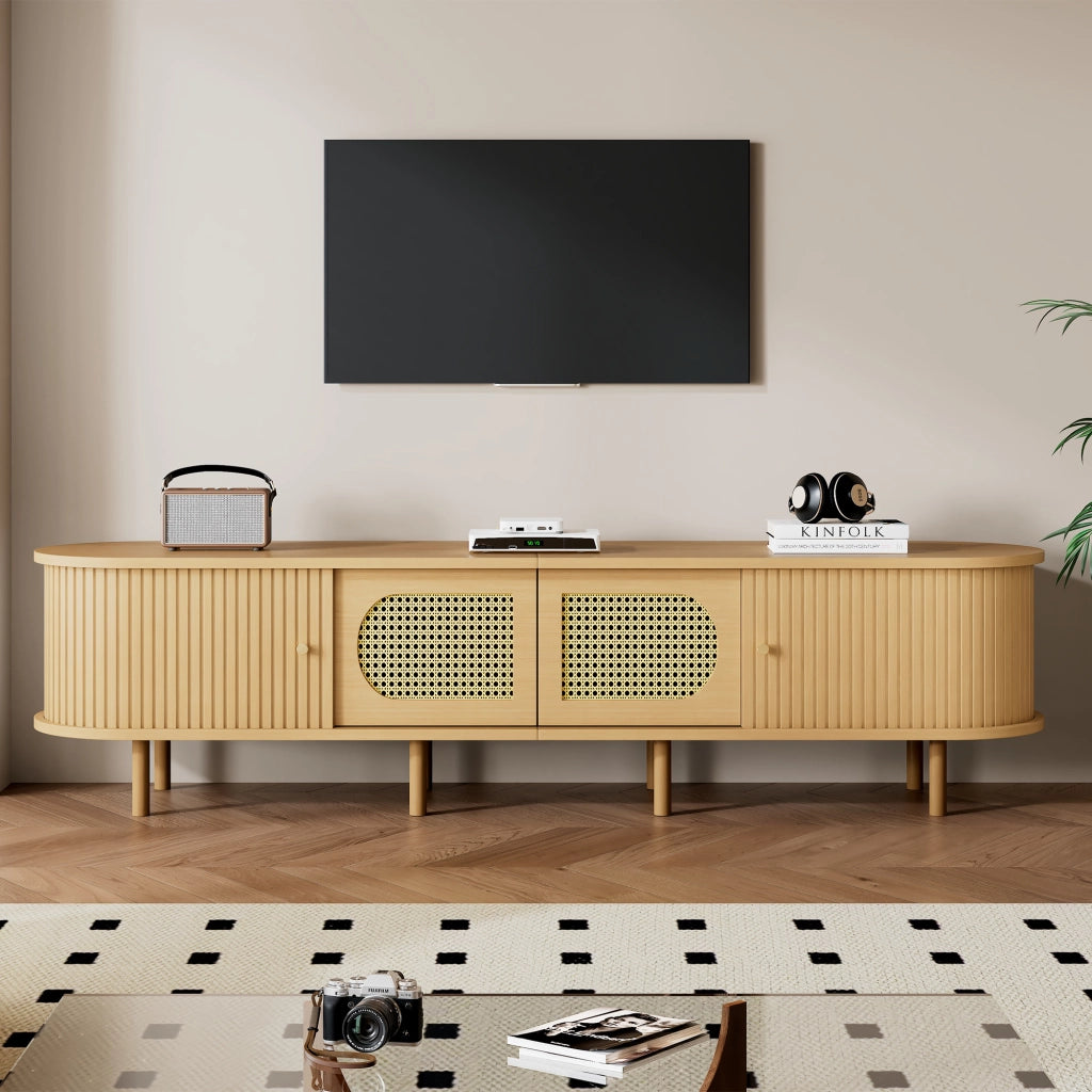 Mobile TV in MDF color legno chiaro 180 cm