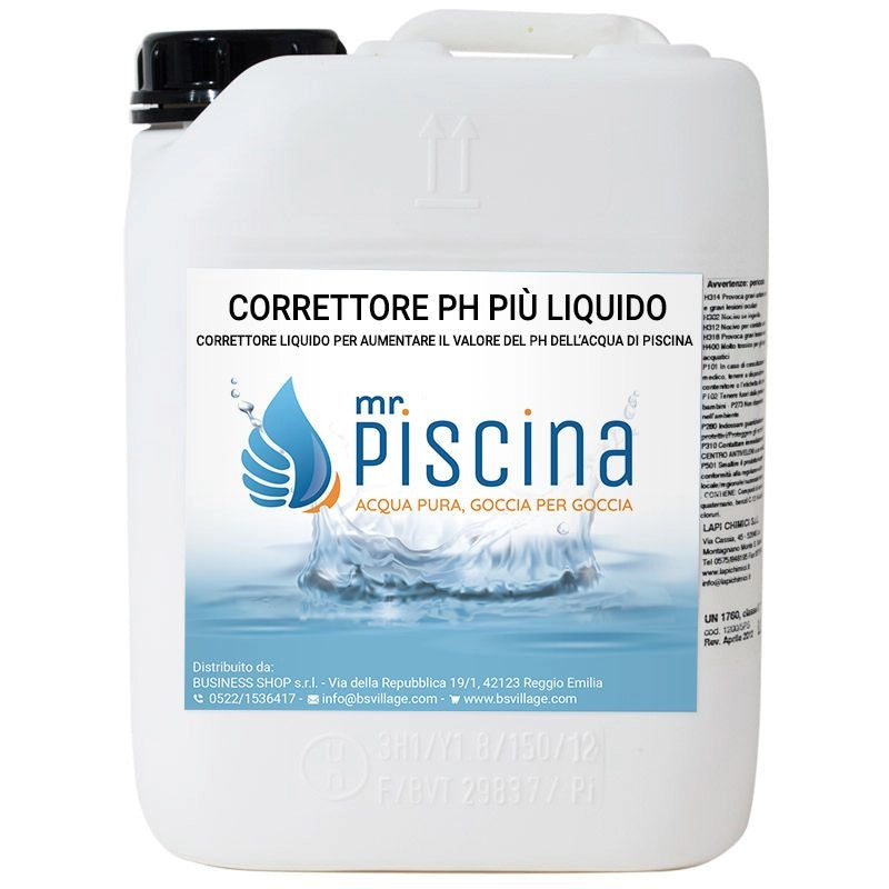 CORRETTORE PH PIU' LIQUIDO per piscina Quantità confezione: 1 pezzo
