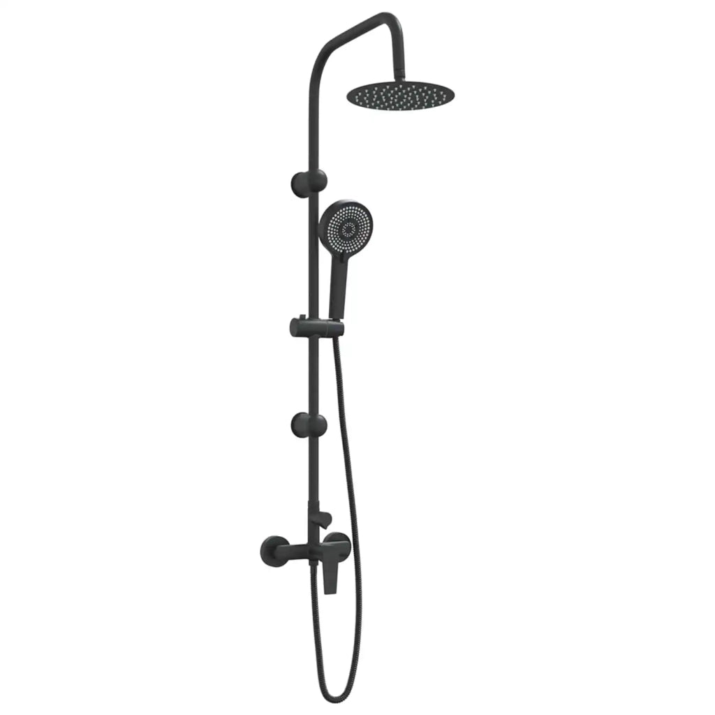 Sistema Doccia Nero Acciaio Inox 21 x 48 x 112 cm 42053767