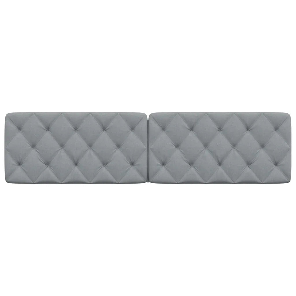 Coussin de tête de lit gris clair 200 cm tissu