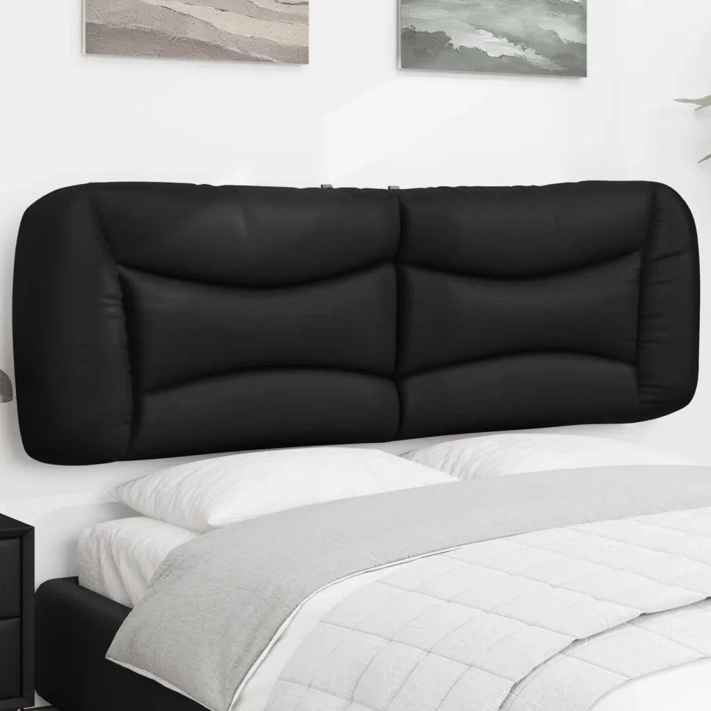 Coussin de tête de lit Hvar noir 160 cm similicuir