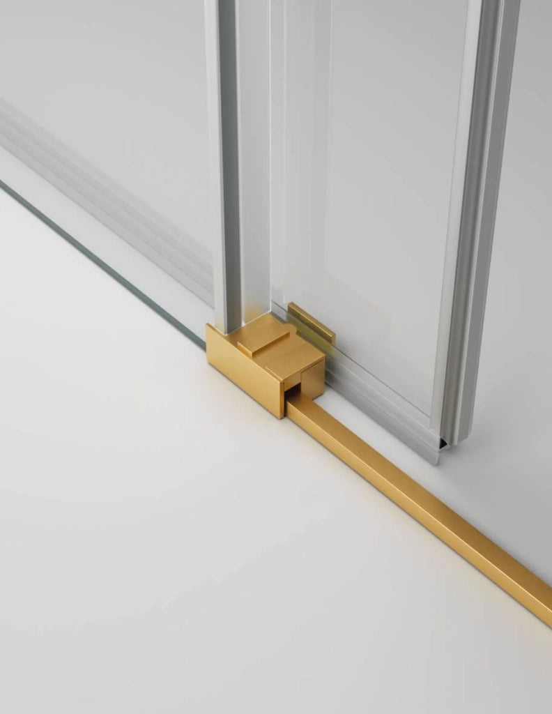 Box doccia THALASSA (BASIC) 1+1 con lato fisso laterale 110x70 cm Oro vetro trasparente