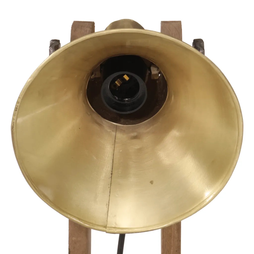 Lampada da scrivania in stile industriale moderno uso decorativo 23 x 13 x 52 cm in ferro ottone antico 02_0047521