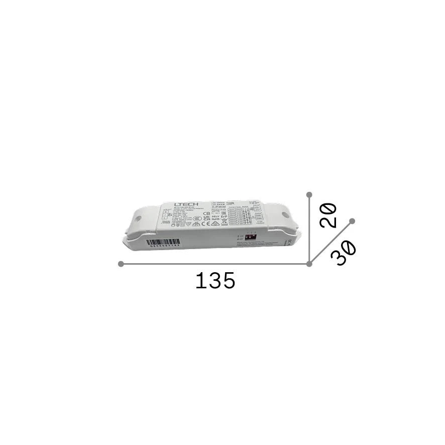 Alimentatore dimmerabile 12W 1-10V Bianco Collezione NOVA Ideal Lux