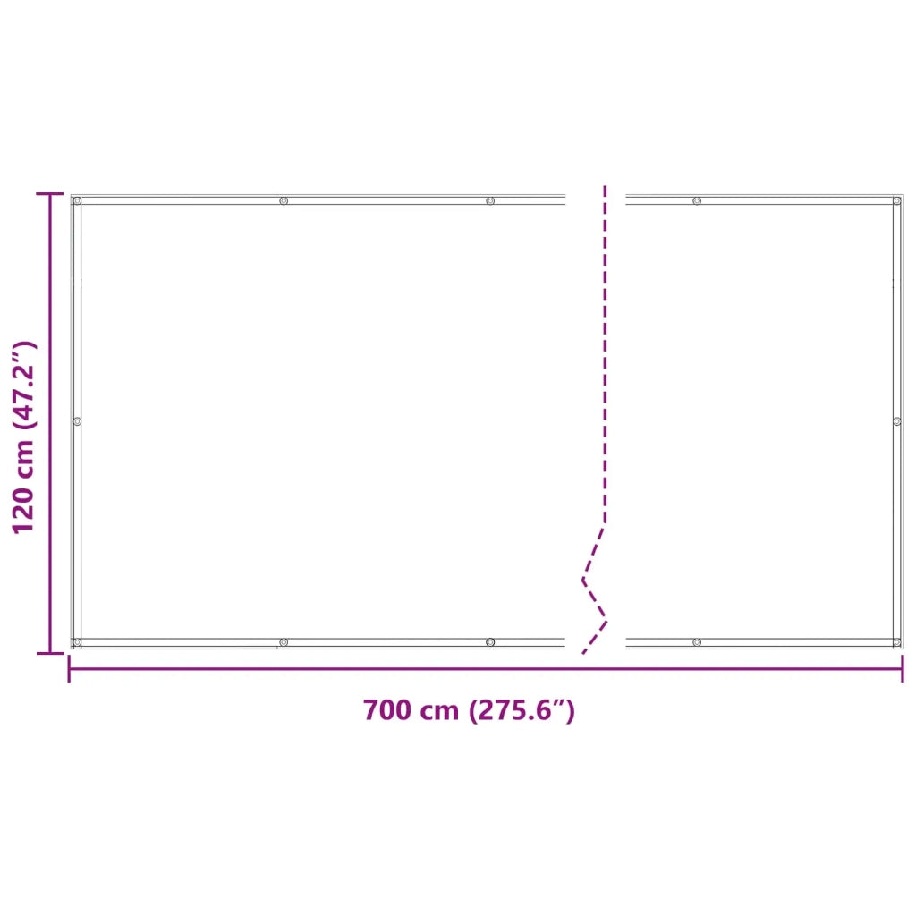 Schermo da balcone | Paravento da Balcone Borgogna 120 x 700 cm