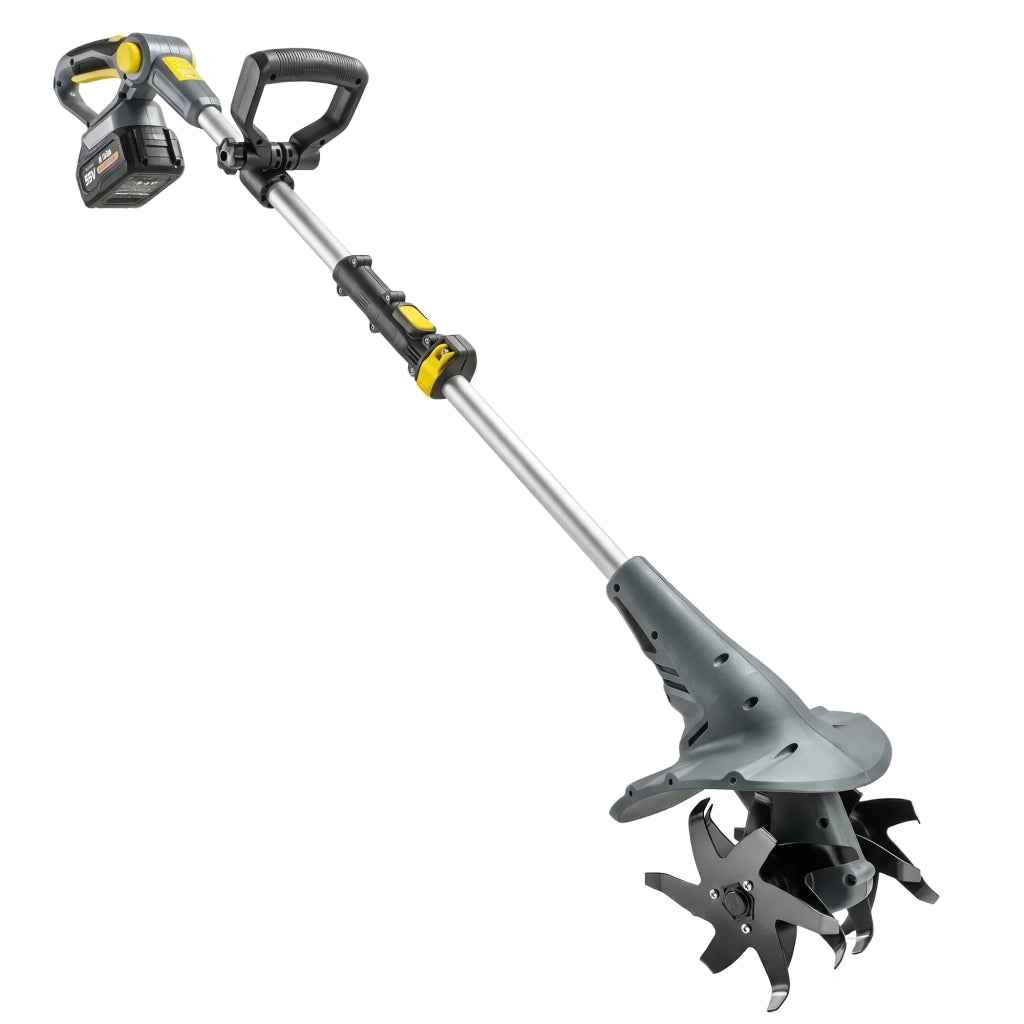 Mottozappa elettrica senza fili da giardino 133 x 22 x 18 cm autonomia 75min lama 20 cm ergonomica moderna in alluminio grigio 21_0005676