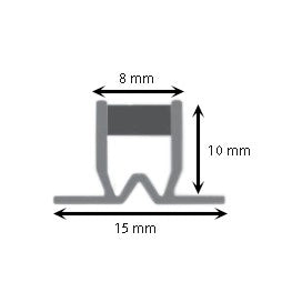 Giunto di dilatazione in plastica 2 metri : Modello - 8X8MM TRASPARENTE