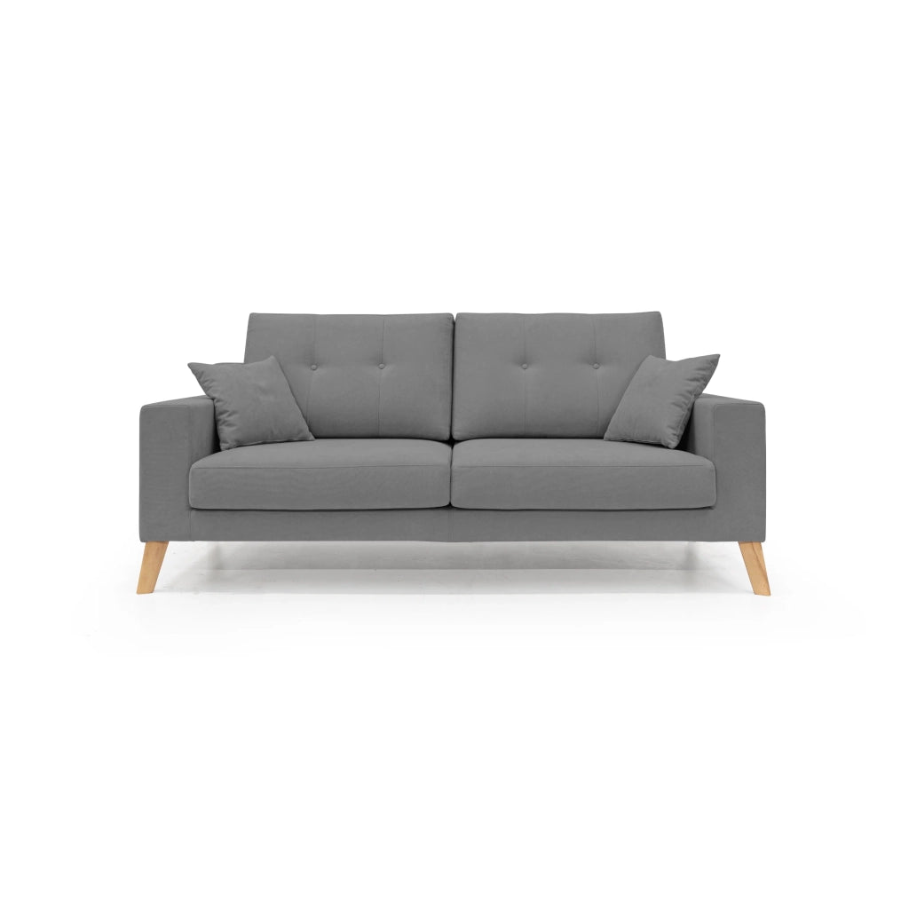 Danish Divano moderno in tessuto morbido impermeabile T02 166 cm grigio