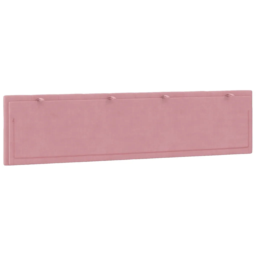 Coussin de tête de lit Hanko rose 200 cm velours
