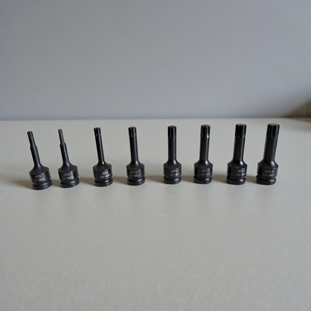 Set 8 Bussole Maschio RIBE RT5–RT14 1/2" Cr-Mo Auto Officina Professionale 07834