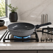 Padella Ceramica Ø 28 cm Manico Removibile - Linea Pietra Viva - Antiaderente PFAS Free - Alluminio Forgiato - Induzione e Forno - GMD Italy