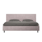 BS COM Letto con rete imbottito 180x210 microfibra glicine