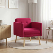 Poltrona decorativa Rosso Vino Velluto 42044800