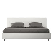 Letto Matrimoniale 160x190 cm con Rete e Contenitore Adele Bianco