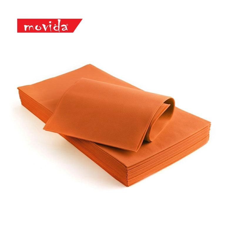 Set 25 Pezzi Tovaglia Monouso in TNT Quadrata Arancio 100 x 100 cm