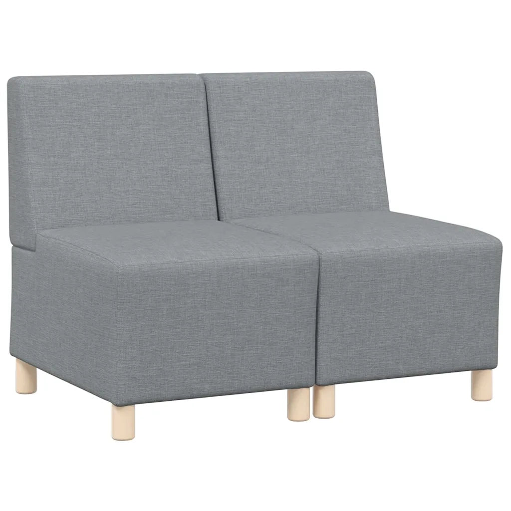 Unità di Divano Modulare Senza Braccioli 2 pcs Grigio chiaro