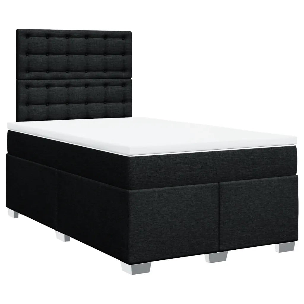 Giroletto a Molle con Materasso Nero 120x200 cm in Tessuto 3290471
